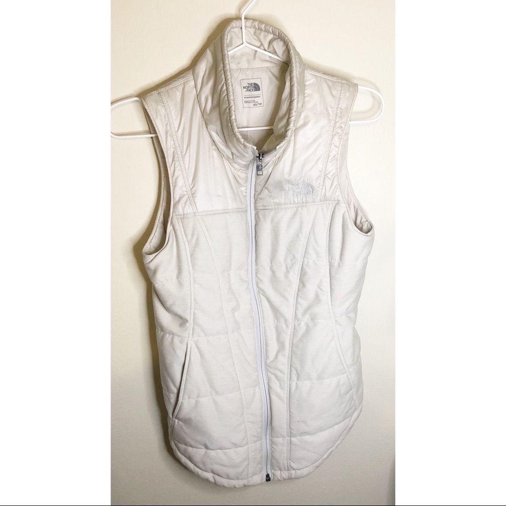 The North Face Off White Puffer Vest | XS